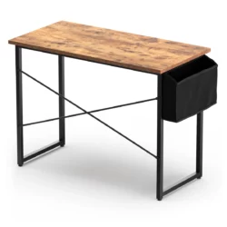 Moderný počítačový stôl s úložným priestorom | 102 x 51 x 76 cm vo vintage štýle poskytne dostatok priestoru pre váš monitor alebo notebook.