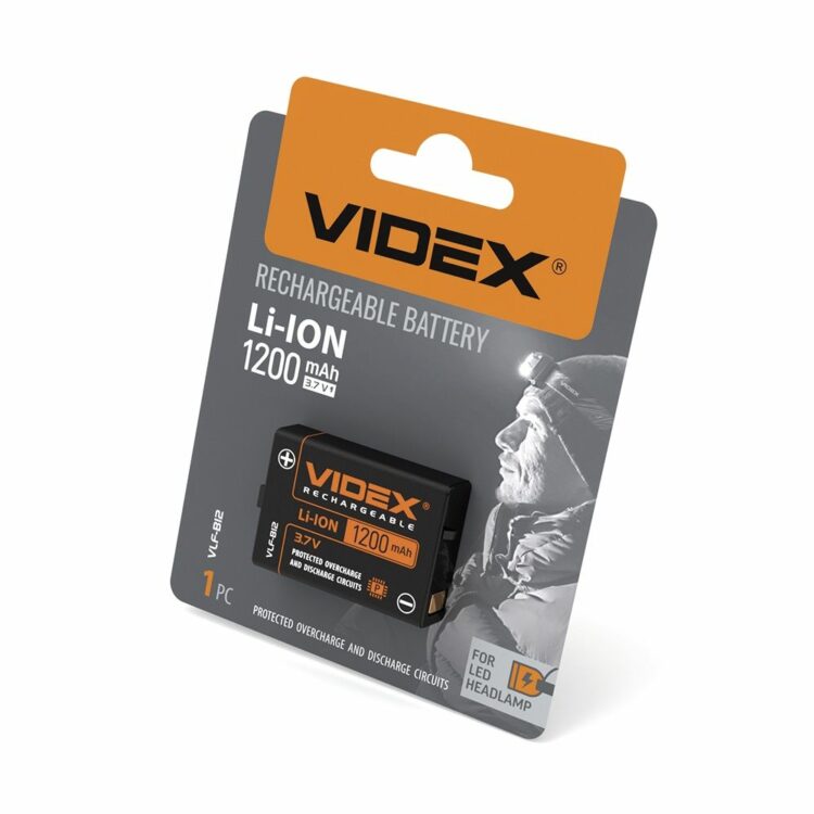 Nabíjateľná baterka, Videx, Li-ion VLF-B12 | 1200mAh, sú špeciálne vyvinuté a určené ako napájací zdroj pre čelovky od TM Videx.