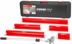 Sada hladítok, Strend Pro Premium Ergonomic + kufrík | 3 mm, je určené na vyhladenie sadrových stierok a omietok a na tmelenie pri sadrokartónových prácach.