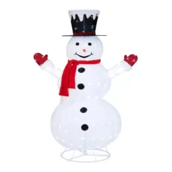 Vianočný snehuliak s 200 studenými LED svetlami | 180 cm bude sprevádzať vás a vašu rodinu nádhernou vianočnou atmosférou!