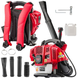 Chrbtový benzínový fukár na lístie RTODL0059, 3,8 HP | RED TECHNIC je oveľa pohodlnejší ako ten tradičný, ktorý musíme držať v rukách.