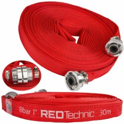 Požiarna hadica pre čerpadlá RTWS0066, 30M | RED TECHNIC určená na čerpanie čistej a špinavej vody a septikov. Je odolná voči extrémnym teplotám.