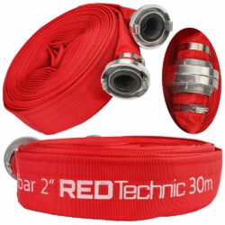 Požiarna hadica pre čerpadlá RTWS0068, 30M | RED TECHNIC určená na čerpanie čistej a špinavej vody a septikov. Je odolná voči extrémnym teplotám.