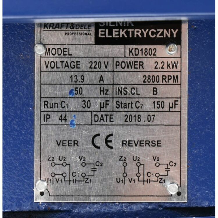 Jednofázový elektromotor, 3kW, 220V | KD1804