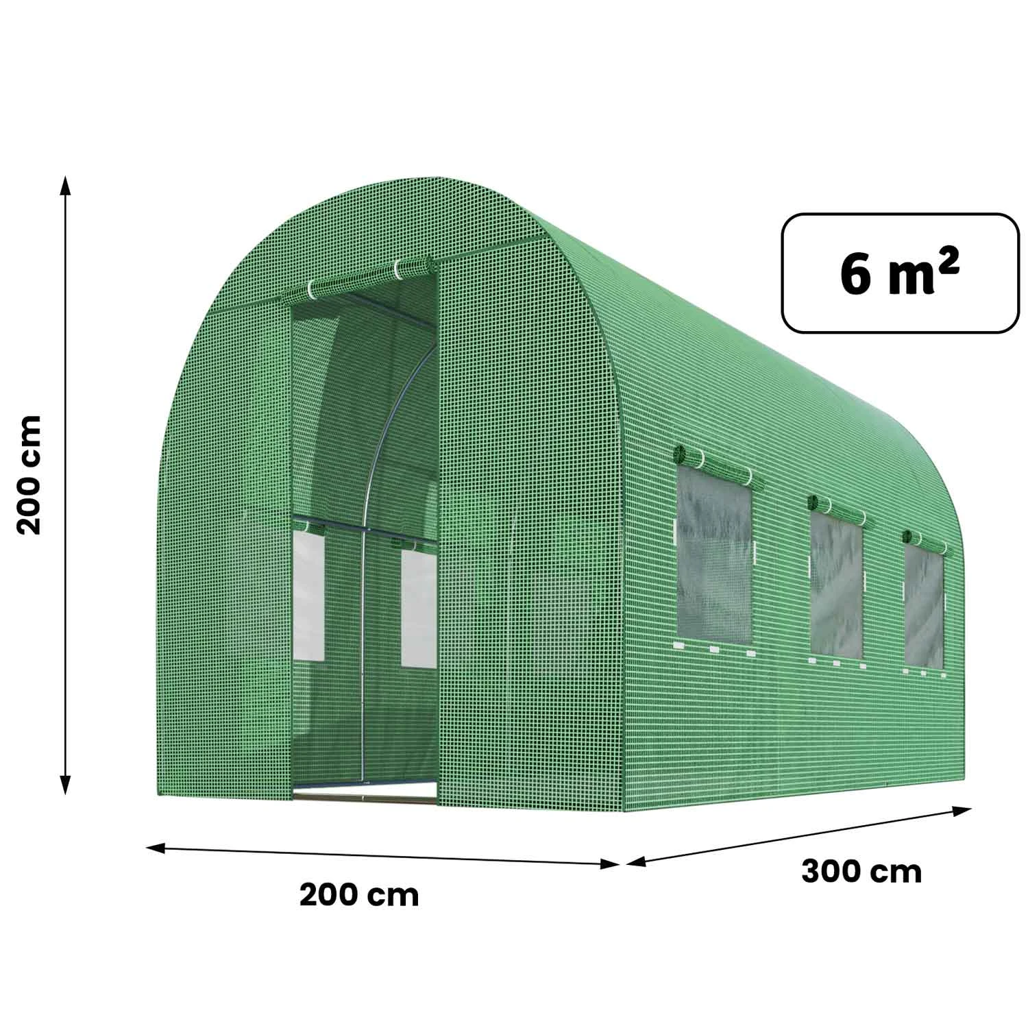 Záhradný fóliovník, 2x3m, zelený Plonos (5)