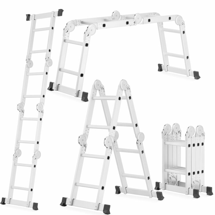 Rebríkové lešenie bez plošiny, 4x2 | 150 kg možno použiť ako pracovnú plošinu, samostatne stojaci rebrík či oporný rebrík.