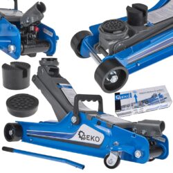 Nízkoprofilový hydraulický zdvihák SMART, 2,5T | GEKO je vyrobený z hrubého oceľového plechu, ktorý zaisťuje primeranú tuhosť a odolnosť konštrukcie.