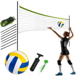 Sieť na volejbal/bedminton | 570 cm sa postarajú o skvelú zábavu pre vás a vašich blízkych pri rôznych vonkajších športových aktivitách.