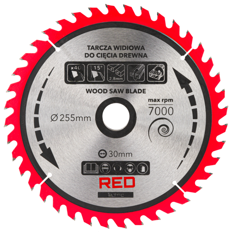 Sada 5 ks. pílových kotúčov RTZTWD0082, 255/30mm | RED TECHNIC