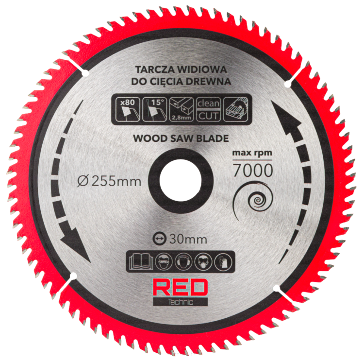 Sada 5 ks. pílových kotúčov RTZTWD0082, 255/30mm | RED TECHNIC