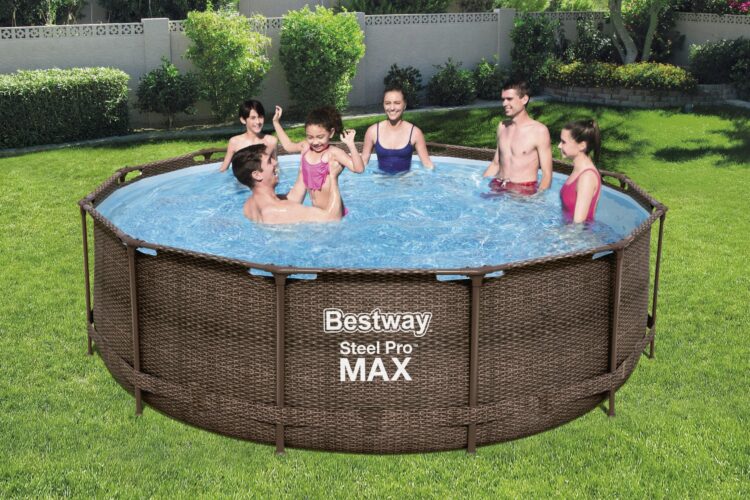 Bazén Power Steel Rattan - 366 x 100 cm, kartušová filtrácia | Bestway (Bazár)