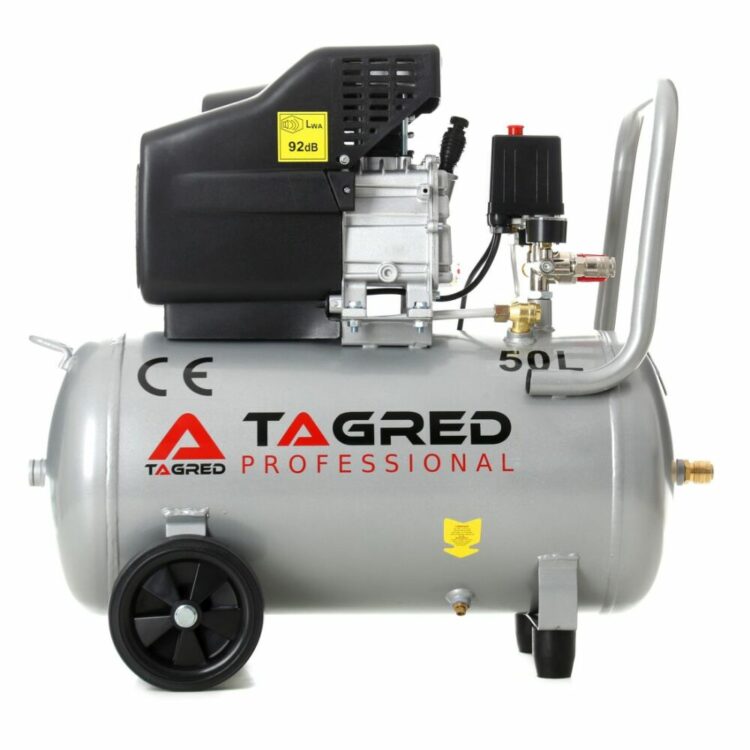 Olejový kompresor, 50L, 2800W + príslušenstvo | TAGRED
