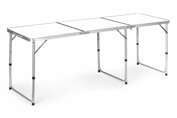 Skladací turistický stôl, biely, 180 x 60 cm | Modern Home