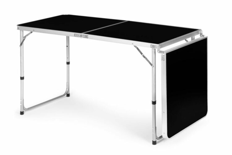 Skladací turistický stôl, čierny, 180 x 60 cm | Modern Home