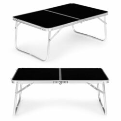 Skladací turistický stôl, čierny, 60x40 cm | Modern Home