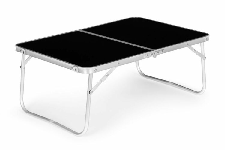 Skladací turistický stôl, čierny, 60x40 cm | Modern Home