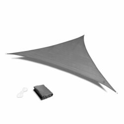 Trojuholníková tieniaca plachta na terasu, 5x5x5m, šedá | Modern Home