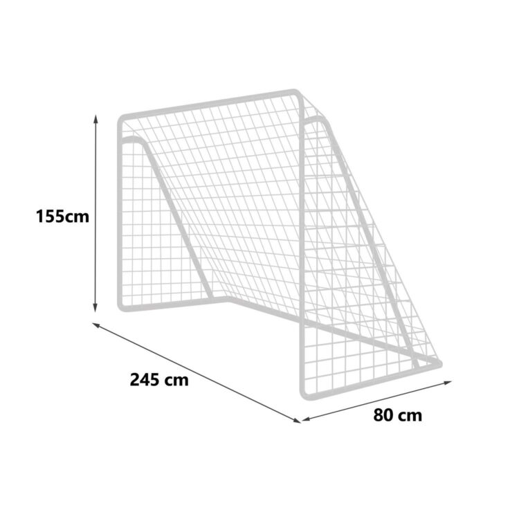 Futbalová bránka, 245 x 155 x 80 cm + cieľová podložka | Neo-Sport