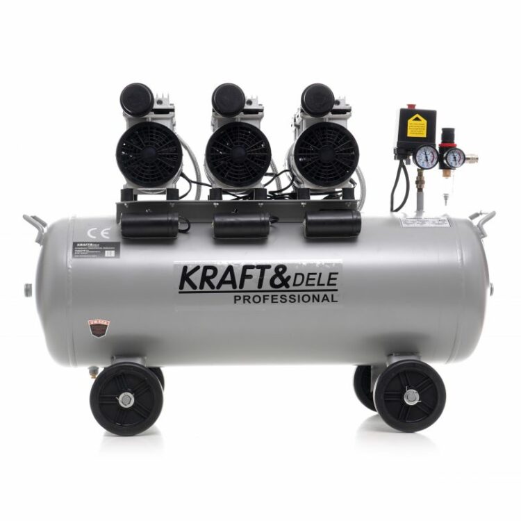 Bezolejový kompresor, 100L, 3 x 1500W | KD1397