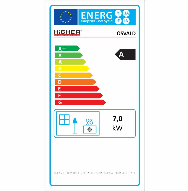 Krbové kachle OSVALD, 7kW, čierne | HIGHER