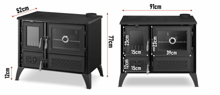 Smaltovaná kuchyňa STELLA 801, čierna | HIGHER