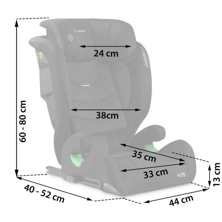 Autosedačka Louis Soft, ISOFIX, 15-36 kg, čierna | Nukido