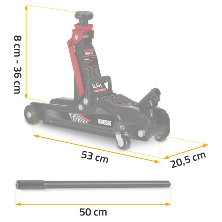 Hydraulický zdvihák HM-380, 2,5T | Humberg