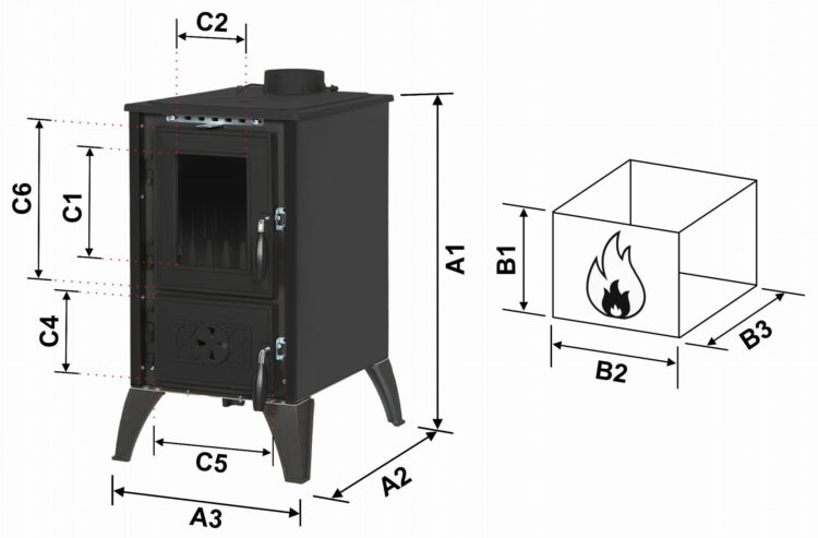 Krbové kachle IGLO, bordové, 9 kW | HIGHER