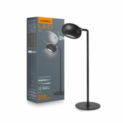 Nabíjateľná stolná LED lampa, čierna | VIDEX