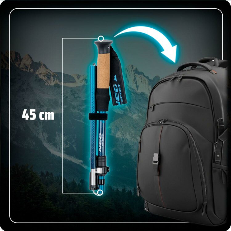 Trekingové palice NS-382, 130 cm, modré | Neo-Sport