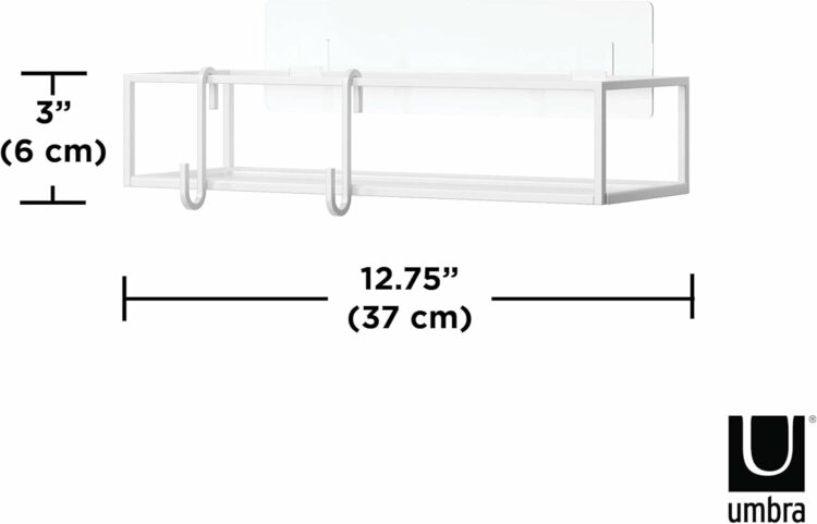 Kovový košík do sprchy CUBIKO SET/2ks biely