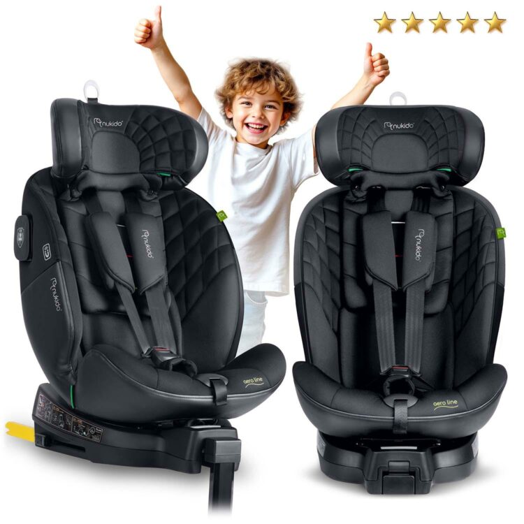 Autosedačka ISOFIX, 0-36kg, čierna | Nukido Prestige