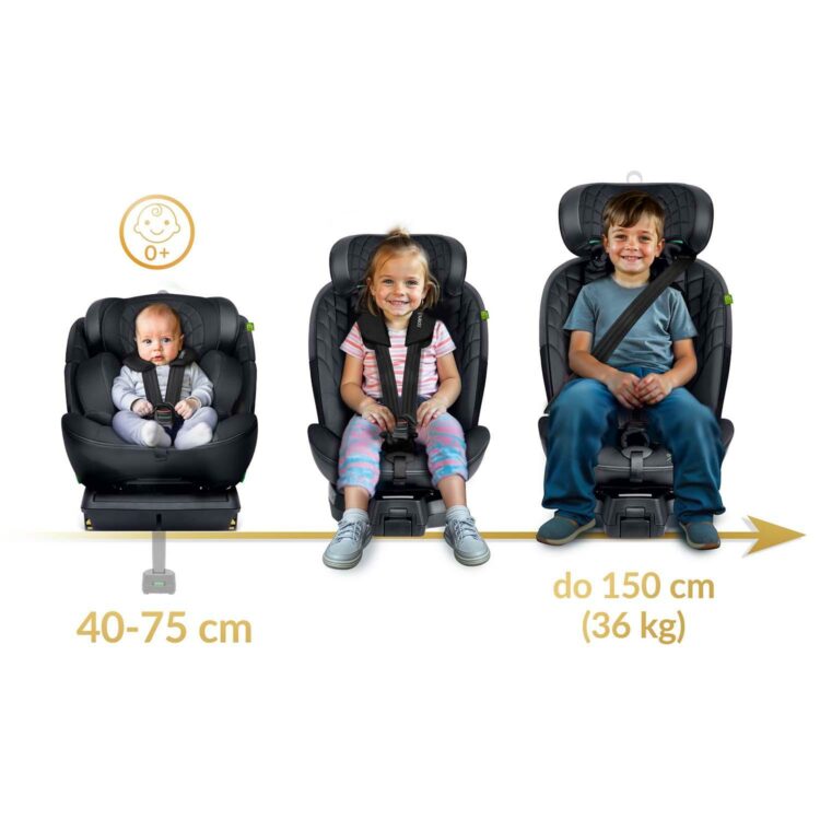 Autosedačka ISOFIX, 0-36kg, čierna | Nukido Prestige