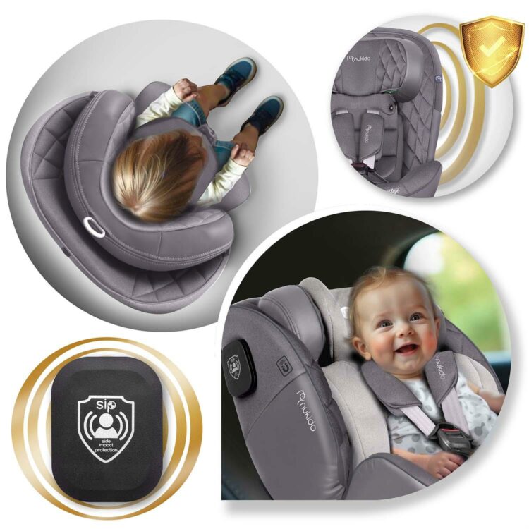 Autosedačka ISOFIX, 0-36kg, sivá | Nukido Prestige