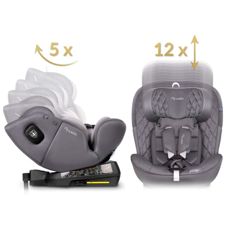 Autosedačka ISOFIX, 0-36kg, sivá | Nukido Prestige