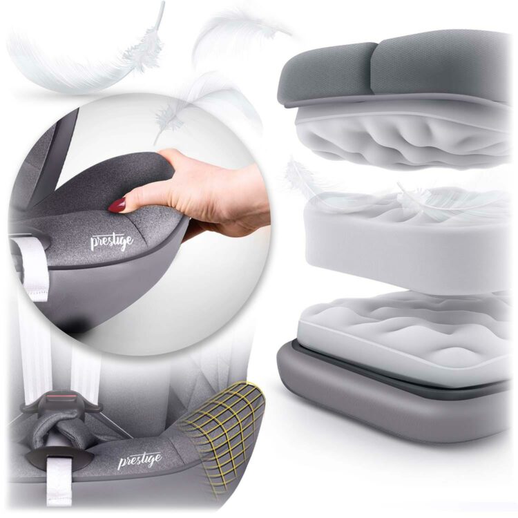 Autosedačka ISOFIX, 0-36kg, sivá | Nukido Prestige