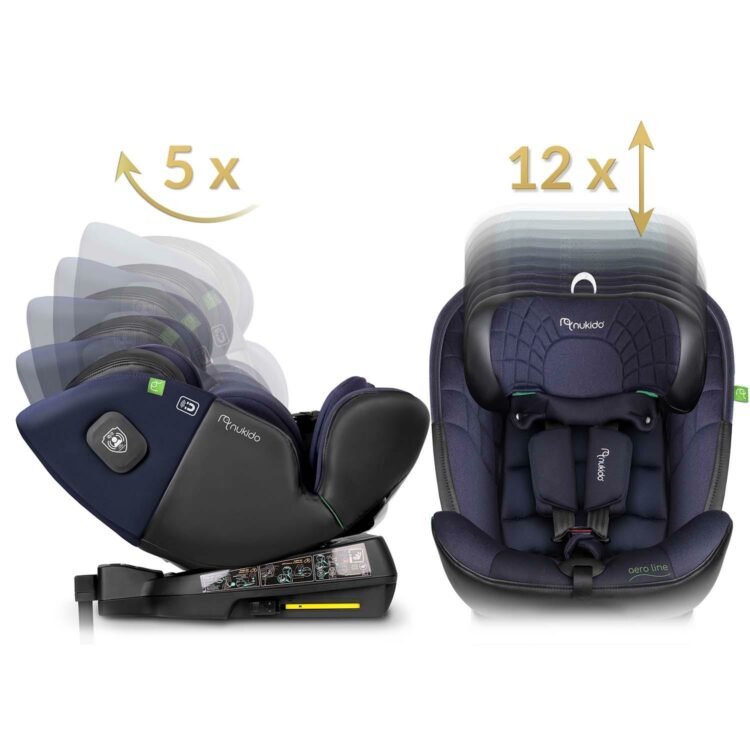 Autosedačka ISOFIX, 0-36kg, tmavomodrá | Nukido Prestige