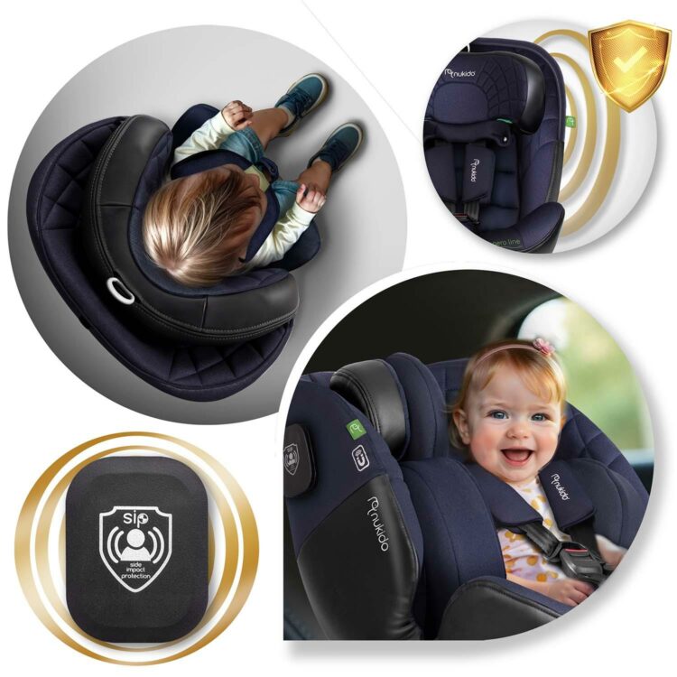 Autosedačka ISOFIX, 0-36kg, tmavomodrá | Nukido Prestige