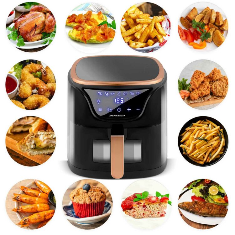 Beztuková fritéza BD-652, 1500W, čierno-zlatá | Berdsen