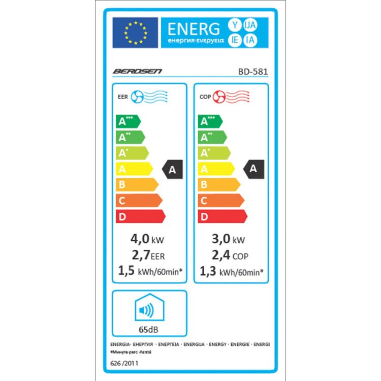 Mobilná klimatizácia BD-581, 4000W, čierna | Berdsen