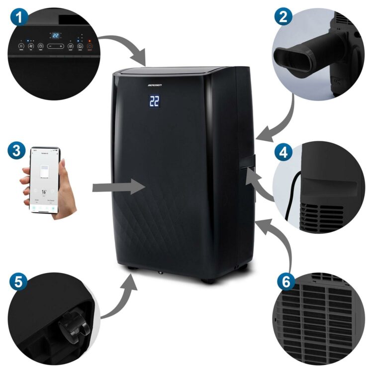 Mobilná klimatizácia BD-581, 4000W, čierna | Berdsen