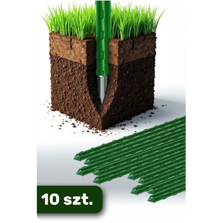 Oporná tyč pre rastliny PL-940, 10ks, 120cm, zelená | Plonos
