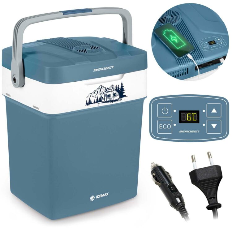 Prenosná chladnička Icemax, ECO, 29 L, modrá | Berdsen