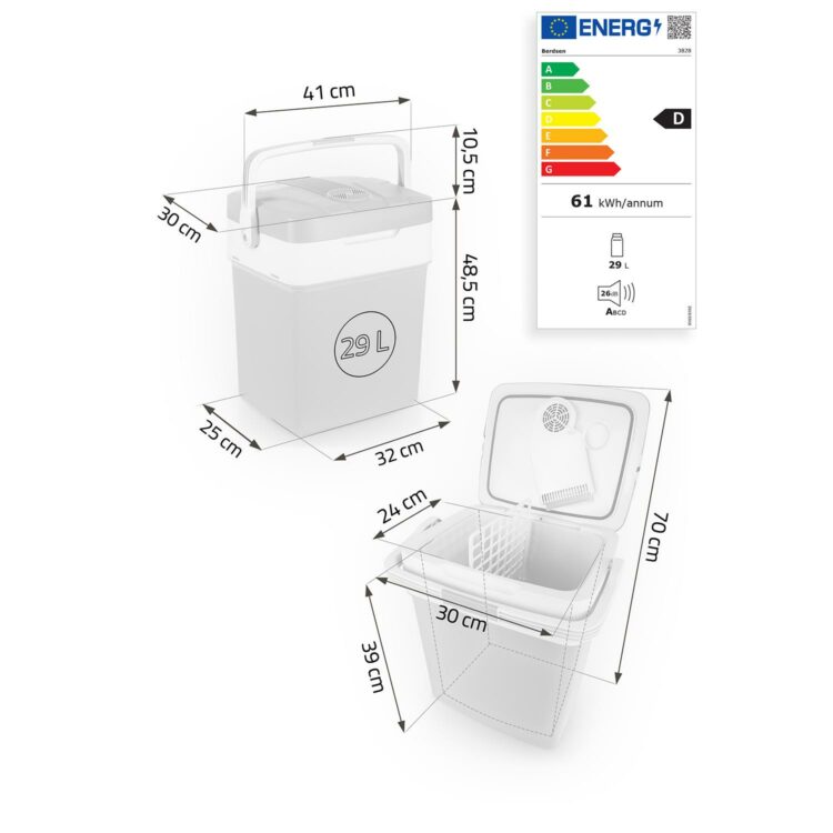 Prenosná chladnička Icemax, ECO, 29 L, modrá | Berdsen