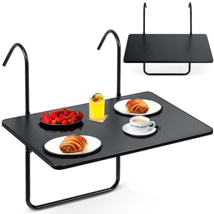 Skladací balkónový stôl SO-982, 60x43cm, čierny | Sofotel