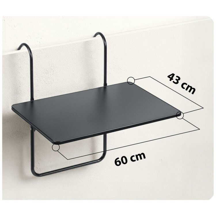 Skladací balkónový stôl SO-982, 60x43cm, čierny | Sofotel