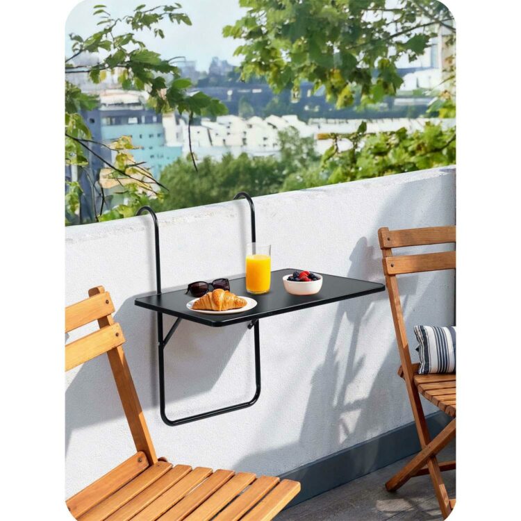 Skladací balkónový stôl SO-982, 60x43cm, čierny | Sofotel