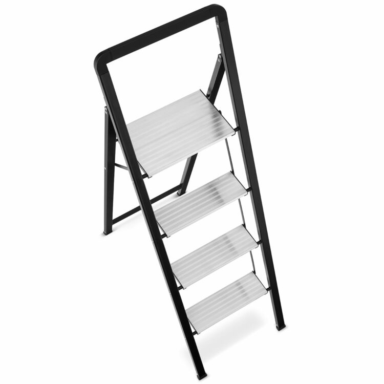 Skladací rebrík s držiakom, 4-stupňový | HIGHER