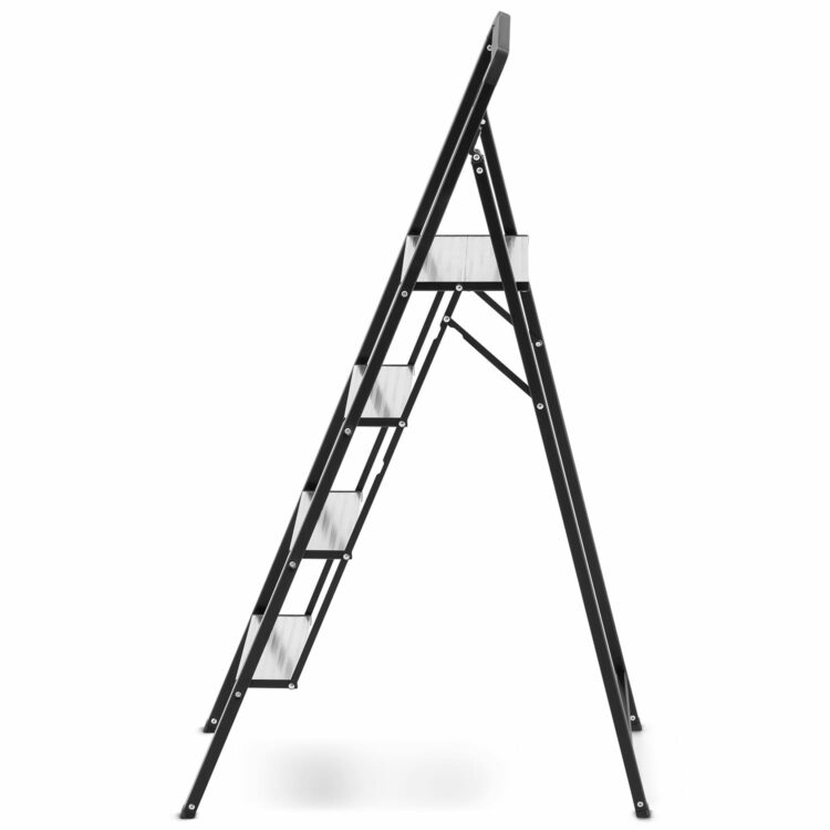 Skladací rebrík s držiakom, 4-stupňový | HIGHER