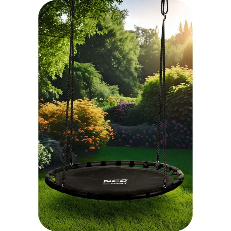 Záhradná hojdačka bocianie hniezdo, 120cm, čierne | Neo-Sport